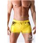 Maskulo - BeGuard Nylon Club Shorts with Contrasting Mesh Inserts Yellow