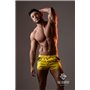 Maskulo - BeGuard Nylon Club Shorts with Contrasting Mesh Inserts Yellow