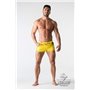 Maskulo - BeGuard Nylon Club Shorts with Contrasting Mesh Inserts Yellow