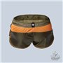 Maskulo - BeGuard Nylon Club Shorts with Contrasting Mesh Inserts Olive