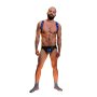 Addikt Leather Jockstrap Zip: Black & Blue