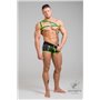 MASKULO - Asymmetrical One Shoulder Rubber Harness Neon Green