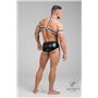 MASKULO - Rubber Harness with Biceps Bands Neon White