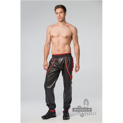 MASKULO - Men’s Fetish Leatherette Pants Red