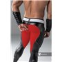 MASKULO - Men's Fetish Leggings Codpiece Zipped Rear Red