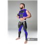 MASKULO - Men's Fetish Leggings Codpiece Zipped Rear Royal Blue