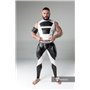 MASKULO - Men's Fetish Leggings Codpiece Zipped Rear White