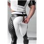 MASKULO - Men's Fetish Leggings Codpiece Zipped Rear White