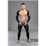 MASKULO - Men's Fetish Leggings Codpiece Zipped Rear Black