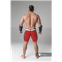 MASKULO - Men's Fetish Shorts Codpiece Zippered rear Full Thigh Pads Red