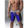 MASKULO - Men's Fetish Shorts Codpiece Zippered rear Full Thigh Pads Royal Blue