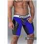 MASKULO - Men's Fetish Shorts Codpiece Zippered rear Full Thigh Pads Royal Blue