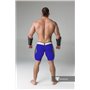 MASKULO - Men's Fetish Shorts Codpiece Zippered rear Full Thigh Pads Royal Blue