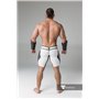 MASKULO - Men's Fetish Shorts Codpiece Zippered rear Full Thigh Pads White