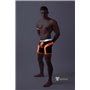 MASKULO - Men's Fetish Shorts Codpiece Open Rear Neon Orange