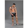 MASKULO - Men's Fetish Shorts Codpiece Open Rear Black