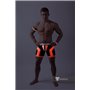 MASKULO - Men's Fetish Shorts Codpiece Zipped rear Neon Orange