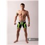 MASKULO - Men's Fetish Shorts Codpiece Zipped rear Neon Green