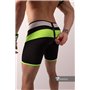 MASKULO - Men's Fetish Shorts Codpiece Zipped rear Neon Green