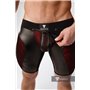 MASKULO - Color-Under Men's Fetish Shorts Zipped rear Red