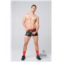 MASKULO - Men’s Fetish Leatherette Shorts Red