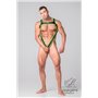 MASKULO - Men's Fetish Bulldog Harness with Cockring Neon Green