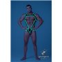 MASKULO - Men's Fetish Bulldog Harness with Cockring Neon Green