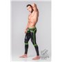 MASKULO - Men's Fetish Leggings Codpiece Open Rear Neon Green