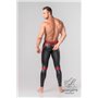 MASKULO - Men's Fetish Leggings Codpiece Zippered Rear Red