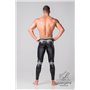 MASKULO - Men's Fetish Leggings Codpiece Zippered Rear Neon White