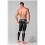 MASKULO - Men's Fetish Leggings Codpiece Zippered Rear Neon White