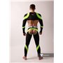 MASKULO - Men's Fetish Crop Top Spandex Long Sleeves Neon Green