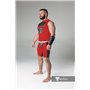 MASKULO - Men's Fetish Tank Top Spandex Front Pads Red