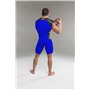 MASKULO - Men's Fetish Top Spandex Shoulder Lacing Royal Blue