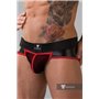 MASKULO - Briefs Mesh Codpiece Zippered Rear Red