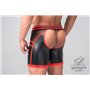 MASKULO - Fetish Shorts Codpiece Open Rear Red