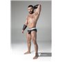 MASKULO - Rubber look Briefs Detachable Pouch Black