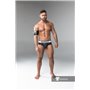 MASKULO - Rubber look Briefs Detachable Pouch Black