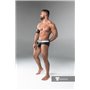 MASKULO - Rubber look Briefs Detachable Pouch Black