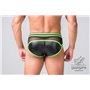 MASKULO - Fetish Briefs Codpiece Zippered Rear Neon Green