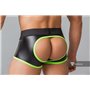 MASKULO - Fetish Trunks Mesh Codpiece Open Rear Neon Green