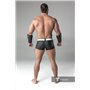 MASKULO - Rubber Look Trunks Detachable Pouch Black