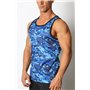 Foxhole Camo Mesh Tank Top Blue