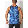 Foxhole Camo Mesh Tank Top Blue