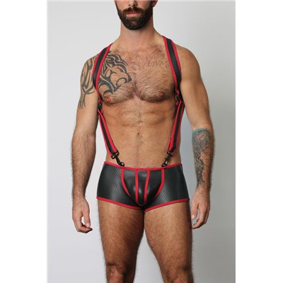 Gunner Lace Up Jock Trunk Red