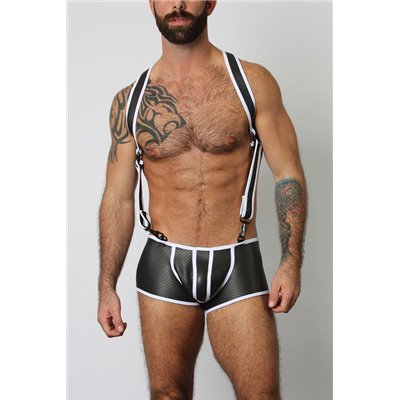 Gunner Lace Up Jock Trunk White