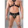 EnForce Waist-high Codpiece Briefs Zipped Rear Black