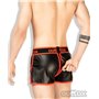 Outtox Perforated Leatherette Shorts Red