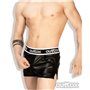 Outtox Perforated Leatherette Shorts Black