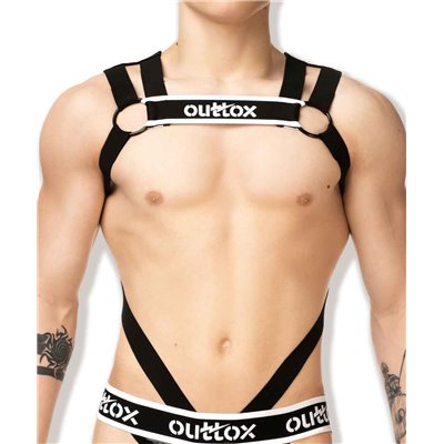 Outtox Bulldog Harness With Cockring Black